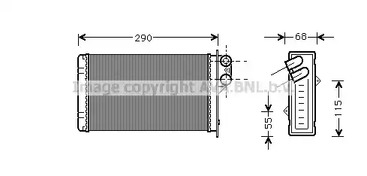 Теплообменник отопления салона AVA QUALITY COOLING PE6100