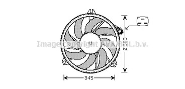 Вентилятор охлаждения двигателя AVA QUALITY COOLING PE7525