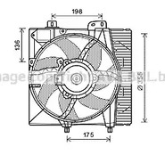 Вентилятор охлаждение двигателя AVA QUALITY COOLING PE7550