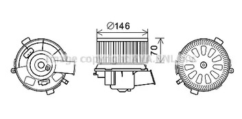 Вентилятор салона AVA QUALITY COOLING PE8378