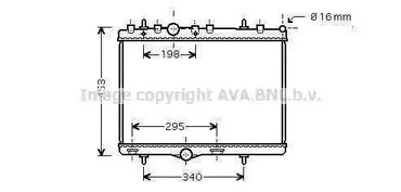 Радиатор охлаждения двигателя AVA QUALITY COOLING PEA2255