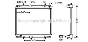 Радиатор охлаждения двигателя AVA QUALITY COOLING PEA2277