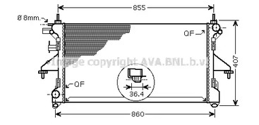 Радиатор охлаждения двигателя AVA QUALITY COOLING PEA2304