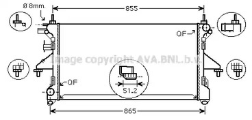 Радиатор охлаждения двигателя AVA QUALITY COOLING PEA2308