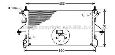 Радиатор охлаждения двигателя AVA QUALITY COOLING PEA2309