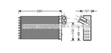 Теплообменник отопления салона AVA QUALITY COOLING PEA6226