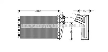 Теплообменник отопления салона AVA QUALITY COOLING PEA6227