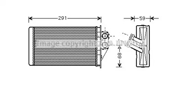 Теплообменник отопления салона AVA QUALITY COOLING PEA6228