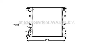 Радиатор охлаждения двигателя AVA QUALITY COOLING RT2121
