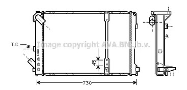 Радиатор охлаждения двигателя AVA QUALITY COOLING RT2209