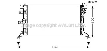Радиатор охлаждения двигателя AVA QUALITY COOLING RT2415