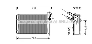 Теплообменник отопления салона AVA QUALITY COOLING RT6048