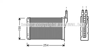Теплообменник отопления салона AVA QUALITY COOLING RT6087