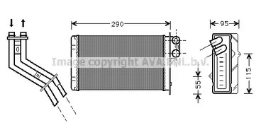 Теплообменник отопления салона AVA QUALITY COOLING RT6227