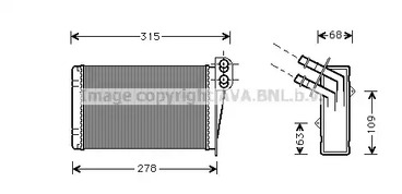 Теплообменник отопления салона AVA QUALITY COOLING RT6228