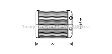 Теплообменник отопление салона AVA QUALITY COOLING RT6343