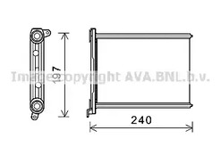 Теплообменник отопление салона AVA QUALITY COOLING RT6569