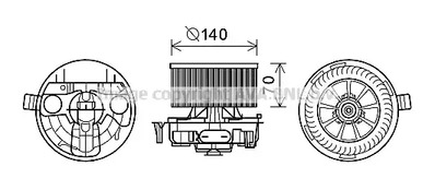 Вентилятор салона AVA QUALITY COOLING RT8574