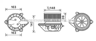 Вентилятор салона AVA QUALITY COOLING RT8587