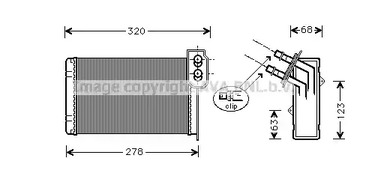 Теплообменник отопления салона AVA QUALITY COOLING RTA6099