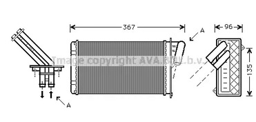 Теплообменник отопления салона AVA QUALITY COOLING RTA6203