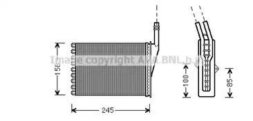 Теплообменник отопления салона AVA QUALITY COOLING RTA6250