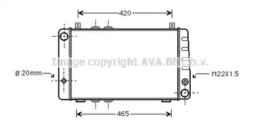 Радиатор охлаждения двигателя AVA QUALITY COOLING SA2002