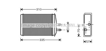 Теплообменник отопления салона AVA QUALITY COOLING SA6016