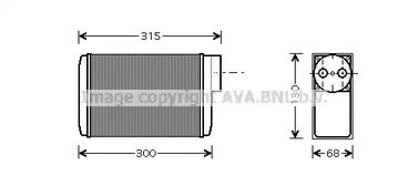 Теплообменник отопления салона AVA QUALITY COOLING SA6017