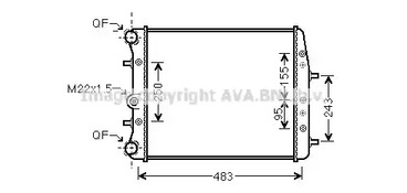 Радиатор охлаждения двигателя AVA QUALITY COOLING SAA2005