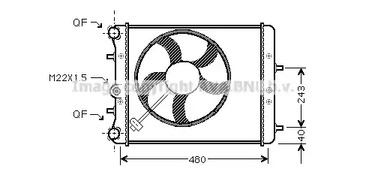Радиатор охлаждения двигателя AVA QUALITY COOLING SAA2013