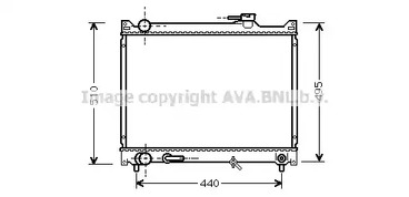 Радиатор охлаждение двигателя AVA QUALITY COOLING SZ2047