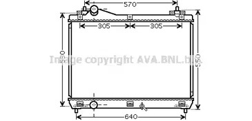 Радиатор охлаждения двигателя AVA QUALITY COOLING SZ2104
