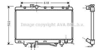 Радиатор системы охлаждения AVA QUALITY COOLING TO2242