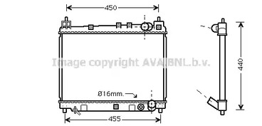 Радиатор системы охлаждения AVA QUALITY COOLING TO2258