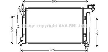 Радиатор охлаждения двигателя AVA QUALITY COOLING TO2302