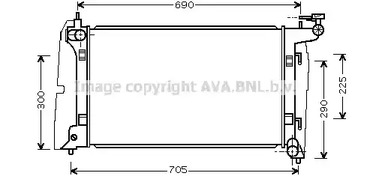Радиатор охлаждения двигателя AVA QUALITY COOLING TO2323