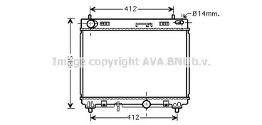 Радиатор охлаждения двигателя AVA QUALITY COOLING TO2358