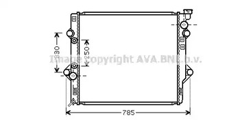 Радиатор охлаждения двигателя AVA QUALITY COOLING TO2367