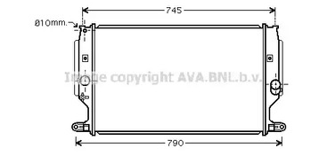 Радиатор охлаждения двигателя AVA QUALITY COOLING TO2402