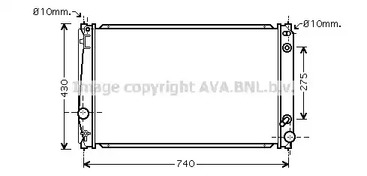 Радиатор охлаждения двигателя AVA QUALITY COOLING TO2420