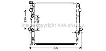 Радиатор системы охлаждения AVA QUALITY COOLING TO2641