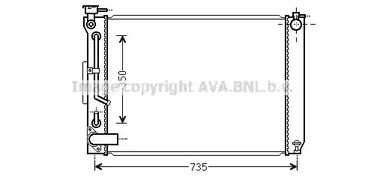 Радиатор охлаждение двигателя AVA QUALITY COOLING TO2648