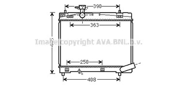 Радиатор системы охлаждения AVA QUALITY COOLING TO2663