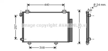 Конденсатор кондиционера AVA QUALITY COOLING TO5267D