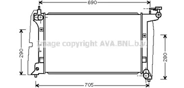 Радиатор охлаждения двигателя AVA QUALITY COOLING TOA2289
