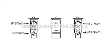 Расширительный клапан кондиционера AVA QUALITY COOLING VO1171