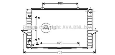 Радиатор охлаждения двигателя AVA QUALITY COOLING VO2064