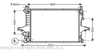 Радиатор охлаждения двигателя AVA QUALITY COOLING VO2117