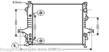 Радиатор охлаждения двигателя AVA QUALITY COOLING VO2133